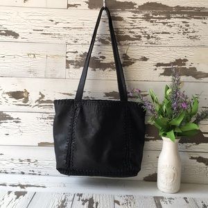 Black leather Just Libby Handbag